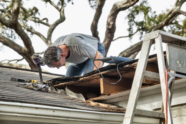 storm damage roof repair in Little Rock